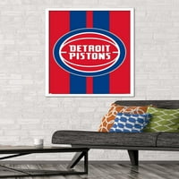 Detroit Pistons - Logo Stall Poster, 22.375 34