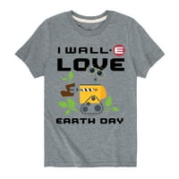 Wall -E - Day Love Earth - Графична тениска за малко дете и младежи