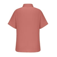 Гилигилисо мъже Небрежно тениска солидна копче за кратка ръкав на яка пуловер на блуза върхове