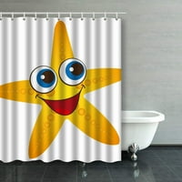 Звездна риба Лятна изолирана икона дизайн на душ завеса за баня завеса за баня