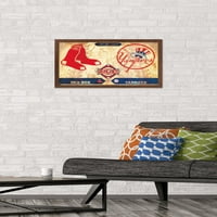 Съперничества-Ню Йорк Янкис срещу Бостън червено така стена плакат, 14.725 22.375 рамкирани