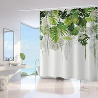 NVZI душ завеси водоустойчив евкалипт душ завеси акварелни листа растение с флорални за декор за баня с уплътнена завеса за душ